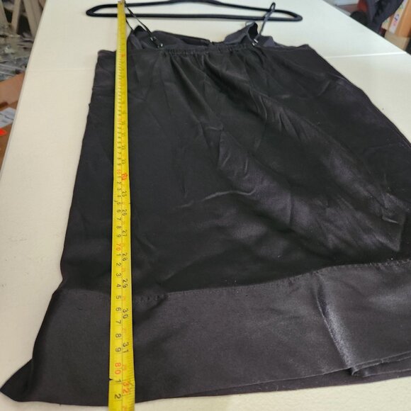 Victorias Secret Slip Dress Nightgown Black Satin Bow Medium - Picture 10 of 15